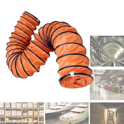 ZYXQQJ Abluftschlauch Lüftungsschlauch Warmluftschlauch Für Heizgebläse 200/300/400/500mm PVC Belüftungsschlauch Flexibler Luftschlauch(5m(16.4ft),200mm-8") von ZYXQQJ