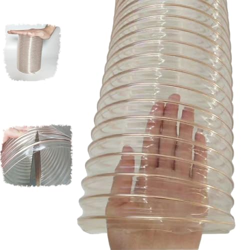 ZYXQQJ Absaugschlauch PU-Staubsammelschlauch 50 60 70 80 102 120 125 150 180 200 300mm Durchstichfester Flexibler Spiralschlauch Transparenter Schlauch(6m/19.6ft,170mm-6.7in) von ZYXQQJ