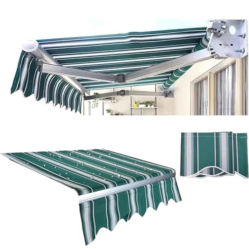 ZYXQQJ Balkon Markisenbespannung Für Einziehbare Klemmmarkise 2/2.5/2.8/3/3.5/3.6/4/5/6m Ersatz Markisenstoff Markisen Ersatzstoff Überdachung(Green,5.9x5ft/180x150cm) von ZYXQQJ