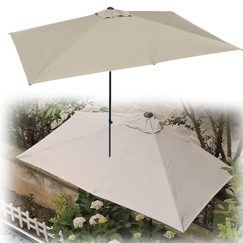ZYXQQJ Balkonschirm Rechteckig Halbschirm Wasserdicht Balkonschirm Höhenverstellbar Wandschirm Marktschirm 200X100cm, 250X130cm(200x100cm) von ZYXQQJ