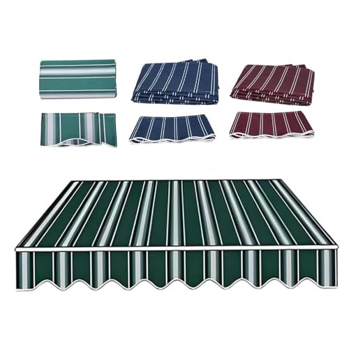 ZYXQQJ Einziehbare Markisestoff Klemmmarkise Ersatz Markisentuch Balkon Markisenbespannung Wechseln 350x250cm 300x200cm 250x200cm(Green,2x1.5m/6.5x5ft) von ZYXQQJ