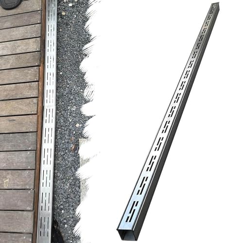 ZYXQQJ EntwäSserungsrinne Generisch Edelstahl Rinnenabläufe Für Terrassen Lineare Regenrinnensiebe Schmaler Rinnenablauf Robuste Sickerleitung(50x1000x30mm) von ZYXQQJ