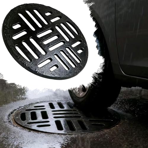 ZYXQQJ Entwässerungsrinne Abflussabdeckung Aus Gusseisen Abflussrost Für Den Außenbereich Langlebig Abflussrost Außenablaufabdeckung(35x3cm/13.7x1.2in) von ZYXQQJ