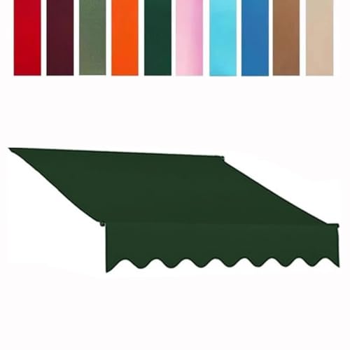 ZYXQQJ Ersatz Markisentuch Balkon Markise Markisenstoff Markisenbespannung Sonnenschutz Ersatztuch Canvas Markisen Tuch 3m Breit(Green,10x8ft/300x245cm) von ZYXQQJ