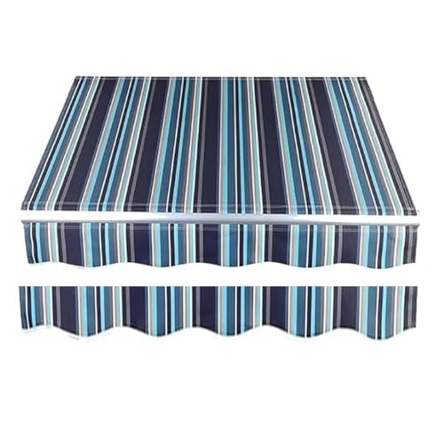 ZYXQQJ Ersatzstoff Für Einziehbare Klemmmarkise 300/350/360/400CM Außen Markisenbespannung Ausziehbarer Markisenstoff Terrasse Markisentuch(Blue 2,16x10ft/500x300cm) von ZYXQQJ