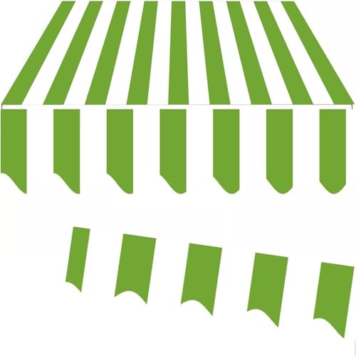 ZYXQQJ Ersatzstoff Für Einziehbare Klemmmarkise 300/350/360/400CM Außen Markisenbespannung Ausziehbarer Markisenstoff Terrasse Markisentuch(Green 1,6.5x5ft/200x150cm) von ZYXQQJ
