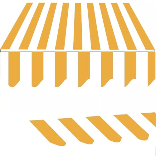 ZYXQQJ Ersatzstoff Für Einziehbare Klemmmarkise 300/350/360/400CM Außen Markisenbespannung Ausziehbarer Markisenstoff Terrasse Markisentuch(Orange,13x8ft/400x250cm) von ZYXQQJ