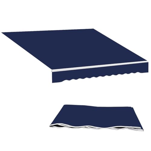 ZYXQQJ Generisch Markisentuch Markisenbespannung Canvas 350/360/400/500/600 X 300 cm Wasserdicht Markisenstoff Für Balkon Fenster Tür(Blue,12x10ft/360x300cm) von ZYXQQJ