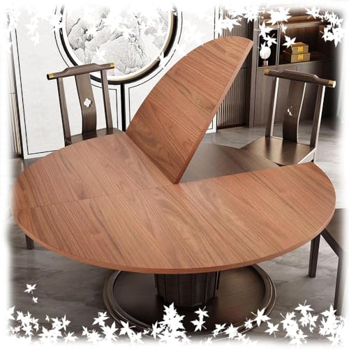 ZYXQQJ Große Runde Holztischplatte Faltbare Tischplatte 120 Bis 180 cm Durchmesser Arbeitsplatte Platzsparend Holzplatte Keine Beine Temporäre Tischplatten(Yellow Teak,170cm/67in) von ZYXQQJ