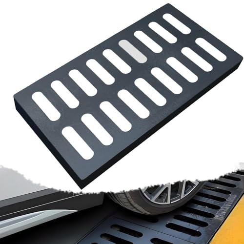 ZYXQQJ Gusseisen-Ablaufgitter Metallabwasserrost Robuster Abflussabdeckungen Schwarz Rechteckig Kanalrost Für Terrasse, Rasen, Garten(40x60x3cm/15.7x24x1.9in) von ZYXQQJ