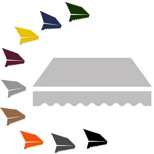 ZYXQQJ Klemmmarkise Ersatz Markisentuch Balkon Markisenstoff 200 250 300 350 400cm Sonnenschutz Ersatzstoff Markise Canvas Für Terrasse Draussen Garten Markt(Light Grey,6.5x5ft/200x150cm) von ZYXQQJ