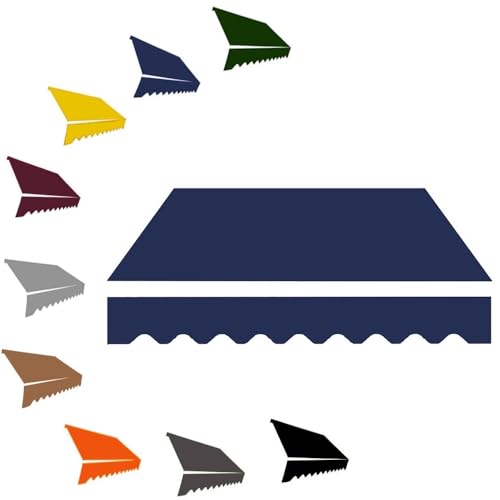 ZYXQQJ Klemmmarkise Ersatz Markisentuch Balkon Markisenstoff 200 250 300 350 400cm Sonnenschutz Ersatzstoff Markise Canvas Für Terrasse Draussen Garten Markt(Navy Blue,6.5x5ft/200x150cm) von ZYXQQJ