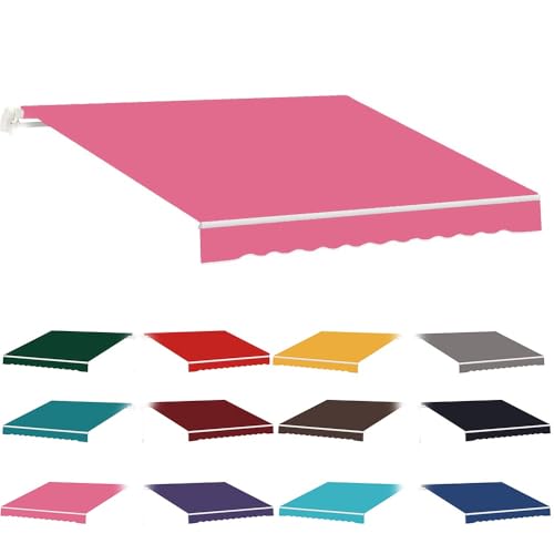ZYXQQJ Klemmmarkise Markisentuch Einstellbare Markisenbespannung Canvas Markisen Ersatzstoff Sonnenschutz Stoff Außen Markisenstoff(Pink) von ZYXQQJ
