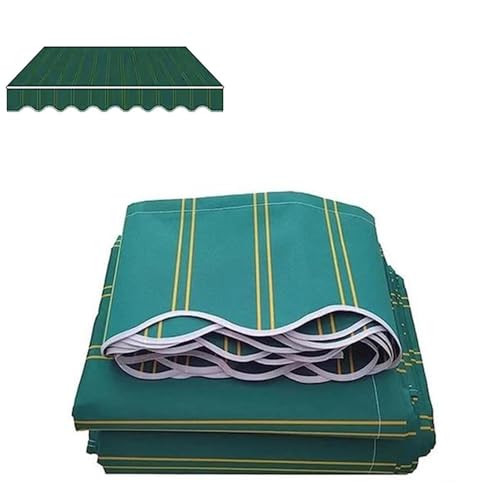 ZYXQQJ Markisenbespannung Canvas Gewerblicher Markisenstoff Ersatz Für Einziehbare Klemmmarkise Gelenkarmmarkise Ersatzstoffe Mit Volant(Green,5.9x5ft/180x150cm) von ZYXQQJ