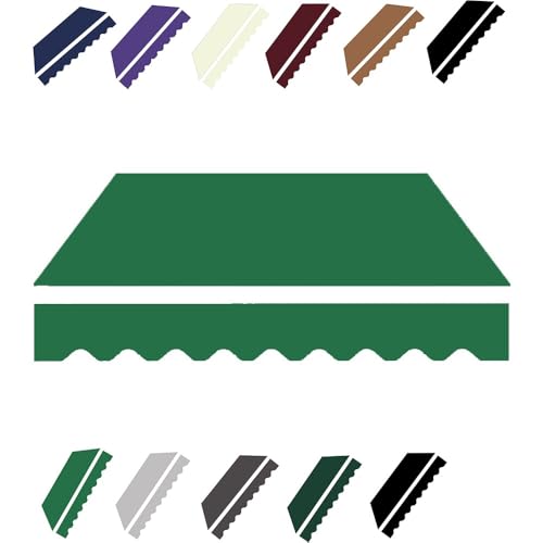 ZYXQQJ Markisenbespannung Markisestoff 350x300cm 250x200cm 300x200cm 400x250cm Klemmmarkise Ersatz Markisentuch Polyester Canvas(Dark Green,6.5x5ft/200x150cm) von ZYXQQJ