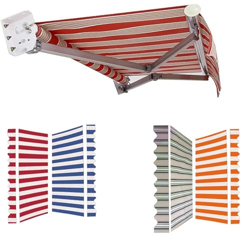 ZYXQQJ Markisenbespannung Terrasse Markisen Ersatzstoff 350×300cm Garten Sonnenschutz Klemmmarkise Markise Stoff Polyester Überdachung(Orange,11.5x10ft/350x300cm) von ZYXQQJ