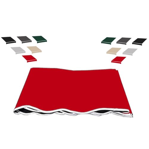 ZYXQQJ Markisenstoff 2x1.5m 2.5x2m 3x2m 3.5x3m Terrasse Markisen Ersatzstoff Einziehbare Klemmmarkise Canvas Balkonmarkisen Markisentuch(Red,13x6.5ft/400x200cm) von ZYXQQJ