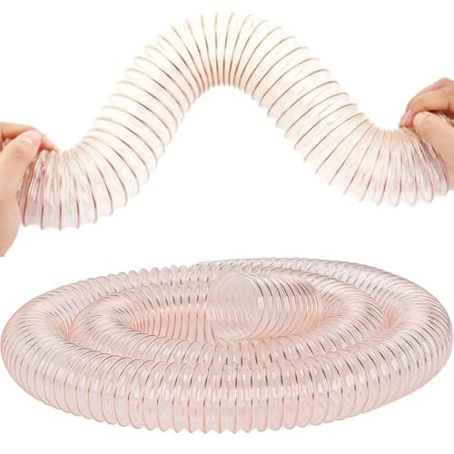ZYXQQJ PU Absaugschlauch Transparent 1.5mm Absauganlage Spiralschlauch Entflammbar Flexschlauch Staubsammelschlauch 50 60 63 70 75 80 102 120 160 200 300mm(5m/16.4ft,102mm-4in) von ZYXQQJ