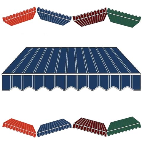 ZYXQQJ Retractable Patio Awning Shade Fabric Replacement 12x10/8x7/11.5x10/13x8/16x10ft Exterior Sunshade Canopy Cloth Window Door Sunshade Shelter Canvas(Blue,6.5x5ft/200x150cm) von ZYXQQJ