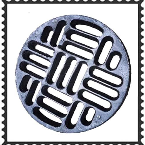 ZYXQQJ Runde Abflussgitter Gusseisen-Kanalrost Flache Abflussgitterabdeckung Für Den Außenbereich Betonboden Entwässerungsrinne(62x3cm/24.4x1.2in) von ZYXQQJ