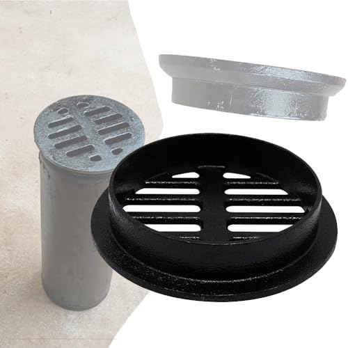ZYXQQJ Runder Bodenablauf Ablaufabdeckung Aus Gusseisen Kleiner Abflussrost Balkon Anti-Blockierender Bodenablauf Für Den Außenbereich(7.5cm-2.95in) von ZYXQQJ