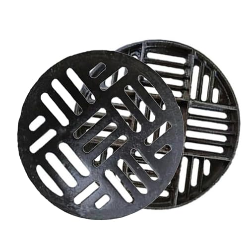 ZYXQQJ Rundes Abflussgitter 20 30 35 40 55 60 65 70cm Gartenablaufabdeckung Gusseisen Ersatzabdeckungen Für Grabenabläufe Plug-in-Bodenablauf(63x3cm-24.8x1.2in) von ZYXQQJ