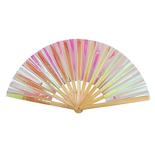 Handfächer,Festival Fächer Groß Faltbar Handheld Fecher Handheld-Faltventilatoren,Holografischer Rave-Fan,für Festivals Hochzeite Bevorzugung Aufführung Tanz,Laser Shockwave Fluid Iridescent Hand Fan Handfächer,Festival Fächer Groß Faltbar Handheld Fecher Handheld-Faltventilatoren,Holografischer Rave-Fan,für Festivals Hochzeite Bevorzugung Aufführung Tanz,Laser Shockwave Fluid Iridescent Hand Fan von ZYXTLY