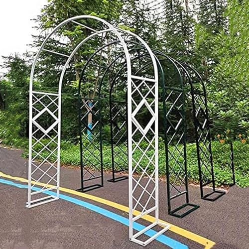 Schwer Rosenbogen Verzinkt Gartenbogen Gartenbogen Gartenlaube für Verschiedene Kletterpflanzen, Breit 180cm 200cm 220cm 240cm 260cm 280cm Wetterfest Und Freistehend ( Farbe : Schwarz , Größe : W140XH von ZYXWLC