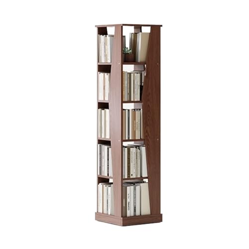 ZYYANSHOP Drehbares Bücherregal Drehbares Bücherregal, um 360 Grad bewegliches Bücherregal aus Massivholz, Haushaltsregal, einfaches Bücherregal auf dem Boden Bücherregal (Color : B) von ZYYANSHOP