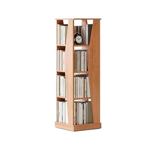 ZYYANSHOP Drehbares Bücherregal Drehbares Bücherregal, um 360 Grad bewegliches Bücherregal aus Massivholz, Haushaltsregal, einfaches Bücherregal auf dem Boden Bücherregal (Color : C) von ZYYANSHOP
