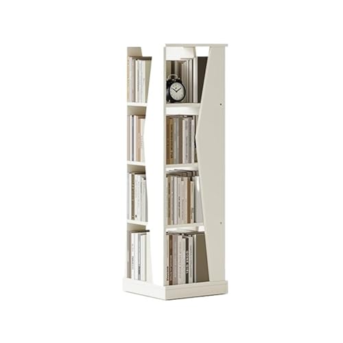 ZYYANSHOP Drehbares Bücherregal Drehbares Bücherregal, um 360 Grad bewegliches Bücherregal aus Massivholz, Haushaltsregal, einfaches Bücherregal auf dem Boden Bücherregal (Color : E) von ZYYANSHOP