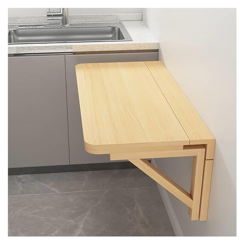 Wandklapptisch, Holz Wandtisch Klappbar, Klapptisch Platzsparend Zur Wandmontage Klappbarer Schwimmend Computertisch Esstisch, Klappschreibtisch, Hängetisch Bistrotisch Buffettisch ( Size : 60x100cm/2 von ZYYLIVR