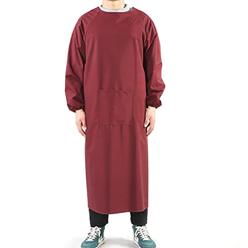 SchüRze Wasserdicht Wasser- Und Ölbeständige Langarmschürze Für Erwachsene, Hausküche, Metzgerei, Arbeitsschürze Für Lebensmittelverarbeitungsbetriebe (Color : A10, Size : 120x120cm) von ZYYWX