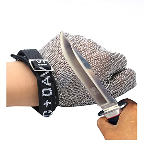 ZYYWX Kettenhandschuhe Grade 9 Schutzmetall-kürzter Handschuhe, Sicherheitshandschuhe for Männer und Frauen, Linke und Rechtshänder (Size : 1pcs/S) von ZYYWX