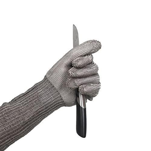 ZYYWX Kettenhandschuhe Hochleistungsmetall Lange geschnittene Handschuhe, for Glashütte, Küchen, Schlachtung, zu Austern (Size : 2pcs/M) von ZYYWX