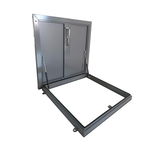 Dachfenster mit Öffnung aus Aluminium, Schachtabdeckung Eckig, robuste Dachsicherheitstür mit Gasdruckfeder und Griff, Notzugangsdeckel, Brunnenkopf Deckel(90 * 90cm/35.4 * 35.4in) von ZYZSY