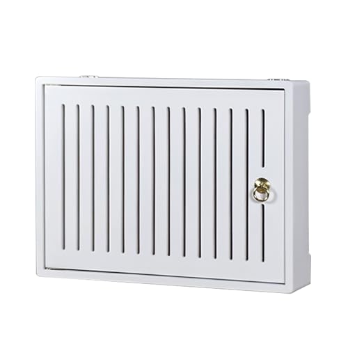 Holz-Oberfräsen-Regal, Wandhalterung, WLAN-Router Aufbewahrungsbox, Cable Management, Schwebendes Regal, Schrank-Organizer für Zuhause und Büro(White,19.5 * 3.5 * 12.6in) von ZYZSY