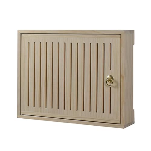 Holz-Oberfräsen-Regal, Wandhalterung, WLAN-Router Aufbewahrungsbox, Cable Management, Schwebendes Regal, Schrank-Organizer für Zuhause und Büro(Wood,16.8 * 3.5 * 12.6in) von ZYZSY