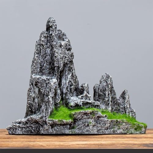 Kunststein-Simulationsfelsen, Deko Stein in Ozeanfindling-Optik, Wetterfest, Leicht & Realistisch, Perfekt für Garten, Außenhof, Teich & Beet(20.5 * 9.7 * 17cm/8 * 4 * 7in) von ZYZSY