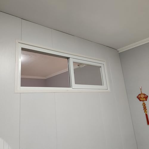 Schuppenfenster, Hühnerstallfenster, Horizontale Schiebefenster Mit Gehärtetem Glas, bündige Fenster mit Fiberglas-Bildschirm, for Badezimmer, Garagen und Dachboden(100 * 80cm/39 * 31in) von ZYZSY