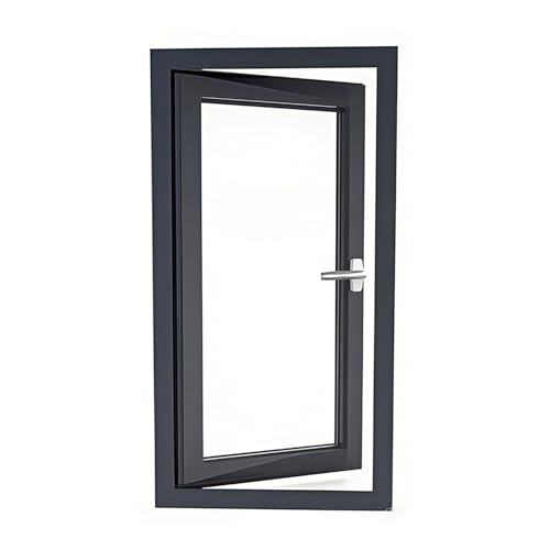Schuppenfenster, mit gehärtetem Glas und Fiberglas-Bildschirm, bündige Fenster mit Griff Aus Aluminium, für Schuppen, Scheunen, Spielhaus, Haushalt, Garag(65x85cm/26x33in) von ZYZSY