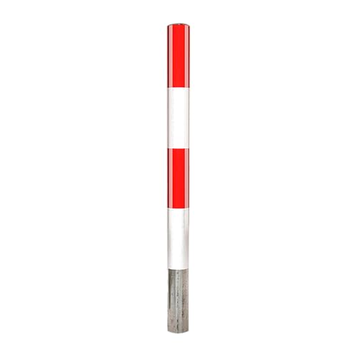 Sicherheitspoller Pollerpfosten, Stahl Parkplatzsperre Parkplatzsperren mit Reflexstreifen, Geeignet Für Verkehrskontrolle Und Menschenmengenmanagement(Red-1pcs,8.9 * 100cm/3.5 * 39in) von ZYZSY
