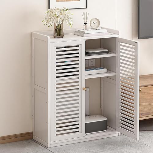WiFi Router Aufbewahrungsbox, Jalousien Dekoration, Steckdosenleiste und Kabelmanagement-Organizer, Freistehender Schrank-Organizer für Zuhause und Büro(White,59x25x82cm/23x10x32.2in) von ZYZSY