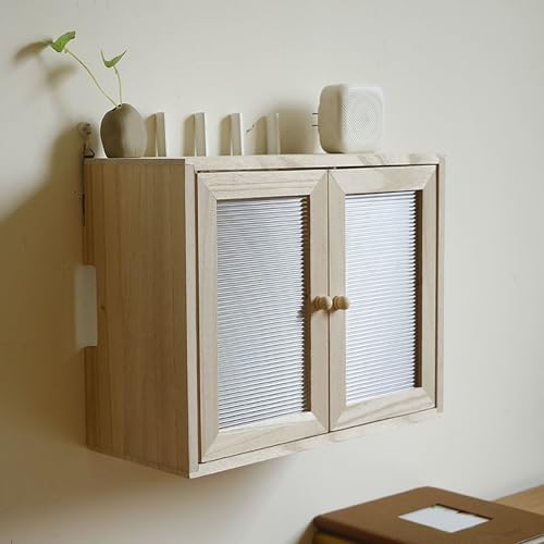 WiFi Router Aufbewahrungsbox Regal, Wandhalterung Kabel Organizer, Kabel-Organizer-Box Für Den Schreibtisch, Schwebendes Regal, Ideal für Zuhause oder Büro(Wood,36x15x28cm/14x6x11in) von ZYZSY