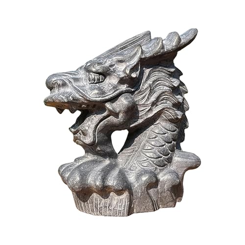 ZYZSY Garten-Drachen-Statue, Drachenbrunnen Statue Wasserspiel Skulptur, gartensprinkler wasserspeier Sprinkleranlage für Teichbrunnen Brunnensprüher(24 * 14 * 30cm/9.4 * 3.5 * 12in) von ZYZSY