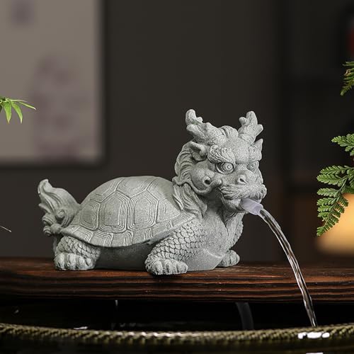 ZYZSY Gartenbrunnen Im Freien Wasserspeier Für Teich Wasserspiel, Brunnenfigur für Garten-Teich Mini-Teich, für Gartenteiche, Terrassen - Balkone - Maritime Deko(22 * 12 * 14cm/8.7 * 4.7 * 5.5in) von ZYZSY