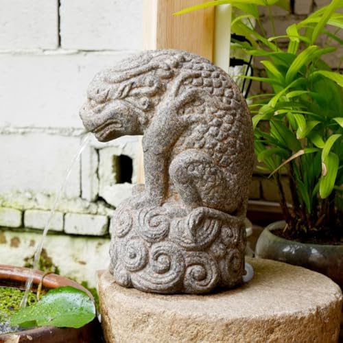 ZYZSY Gartenbrunnen Im Freien Wasserspeier Für Teich Wasserspiel, Gartenfigur Gartenstatue, Brunnenfigur für Garten-Teich Mini-Teich, für Balkone - Maritime Deko von ZYZSY