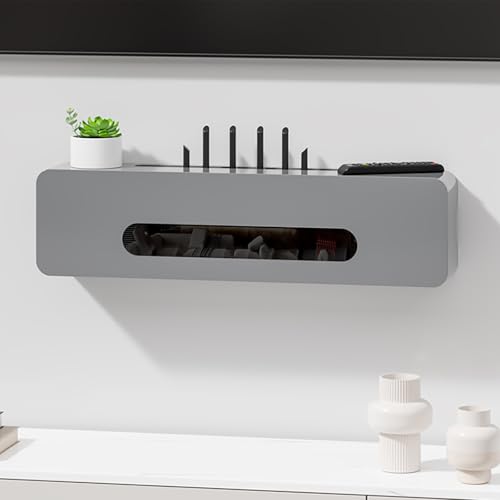 ZYZSY WLAN-Router-Aufbewahrungsschrank, Kabel Verstecken Wand Router Regal um samt Kabelsalat in Stilvolleren Art und Weise zu Verstecke(Gray,100 * 13 * 20cm/39 * 5 * 8in) von ZYZSY