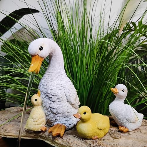 ZYZSY Wasserspeier Ente mit 2 Kindern - mit Pumpe - Keramikfigur, Dekorative Wasserfeatures, Einzelfigur Teichfigur Gartenstatue, für Verschiedene Außenbereiche ZYZSY Wasserspeier Ente mit 2 Kindern - mit Pumpe - Keramikfigur, Dekorative Wasserfeatures, Einzelfigur Teichfigur Gartenstatue, für Verschiedene Außenbereiche von ZYZSY