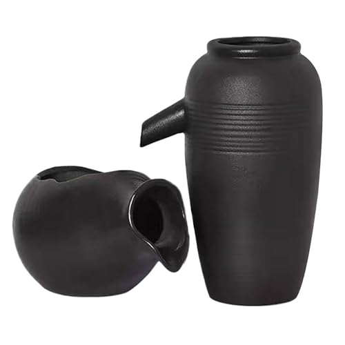 ZYZSY Zirkulationsauslass des Brunnens sprühen Tank, Landschaft Fisch Besonderheit gartenbrunnen zierbrunnen, für Miniteiche und Gartenbrunnen - Gartendeko(Black,20 * 12 * 10cm/8 * 5.5 * 4in) von ZYZSY
